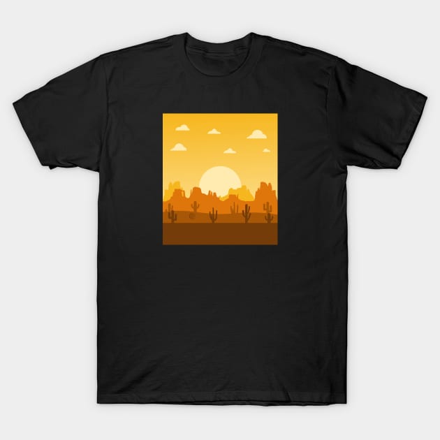 arizona texas savanna pastel color silhouette T-Shirt by Faishal Wira